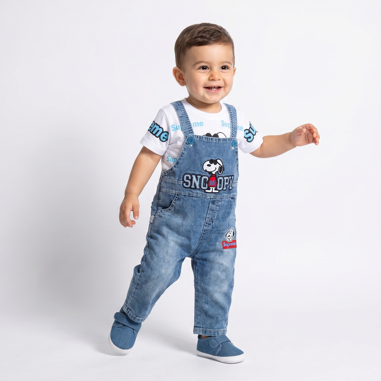 Série Denim – Ensemble Bébé Mini Chiot