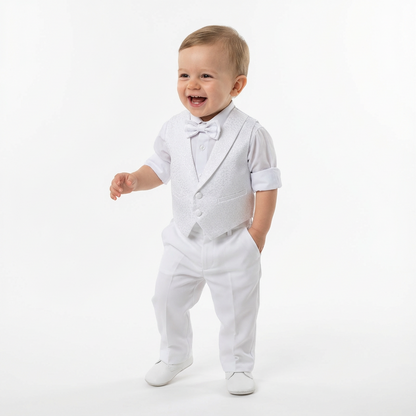 Archie's Penguin Tail — Ensemble bébé avec gilet