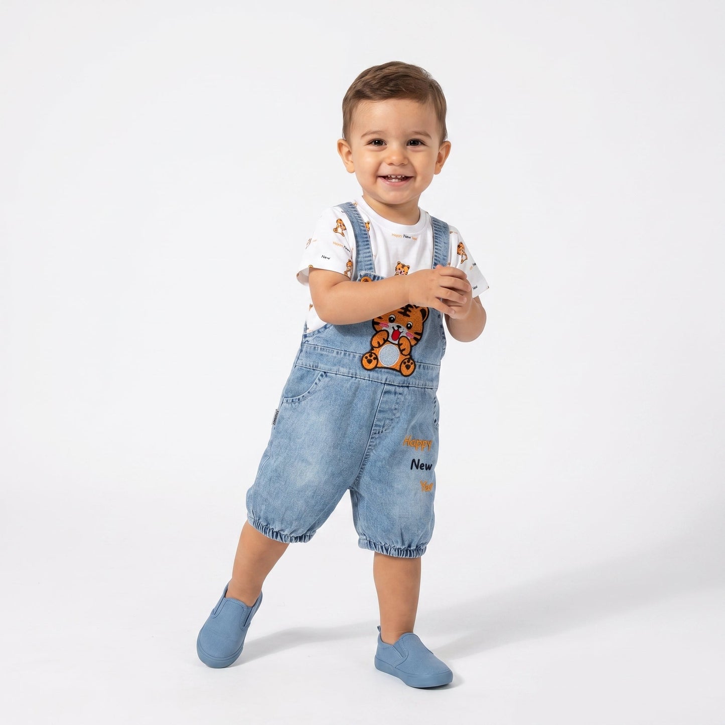 Série Denim – Ensemble Bébé Tigre