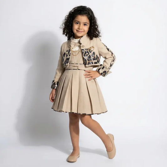 Sahara Couture Girls’ Dress & Cropped Jacket