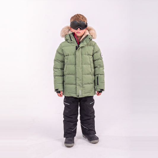 PRE-ORDER: Karl Olive Jacket & Snowpants Set
