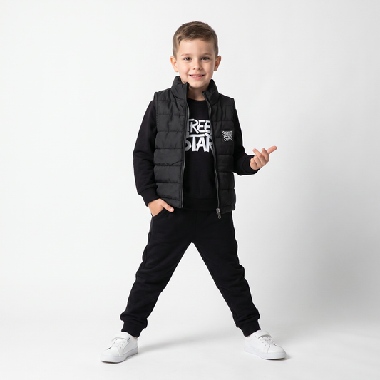 Street Star 3-Piece Puffer Vest Set