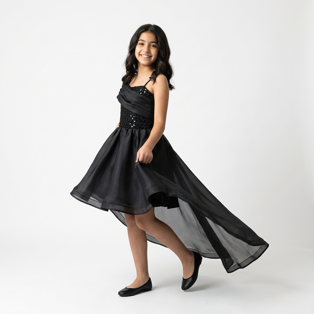 Little Aria Girls High-Low Preteen Dress