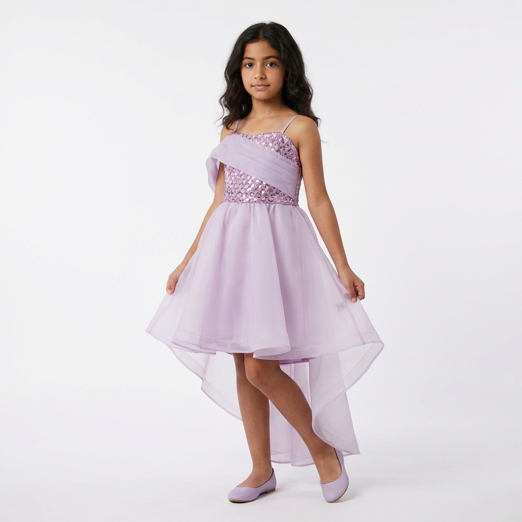 Little Aria Girls High-Low Preteen Dress