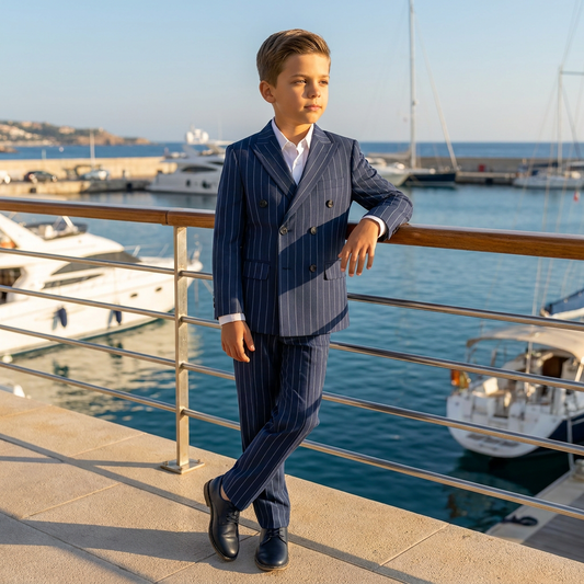 Cool Stripes Boys' Pinstripe Suit