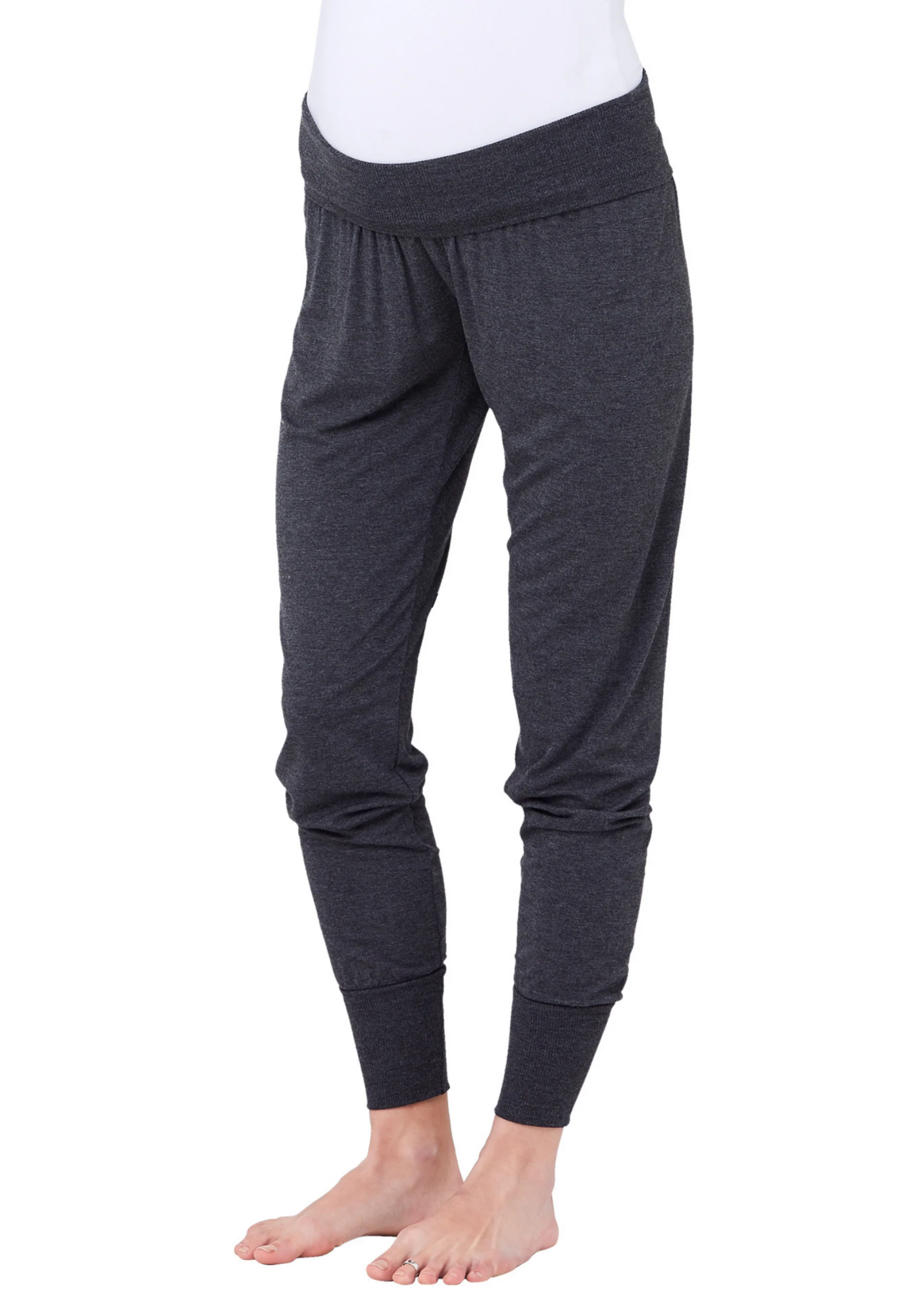 Rib-Knit Maternity Jersey Lounge Pants