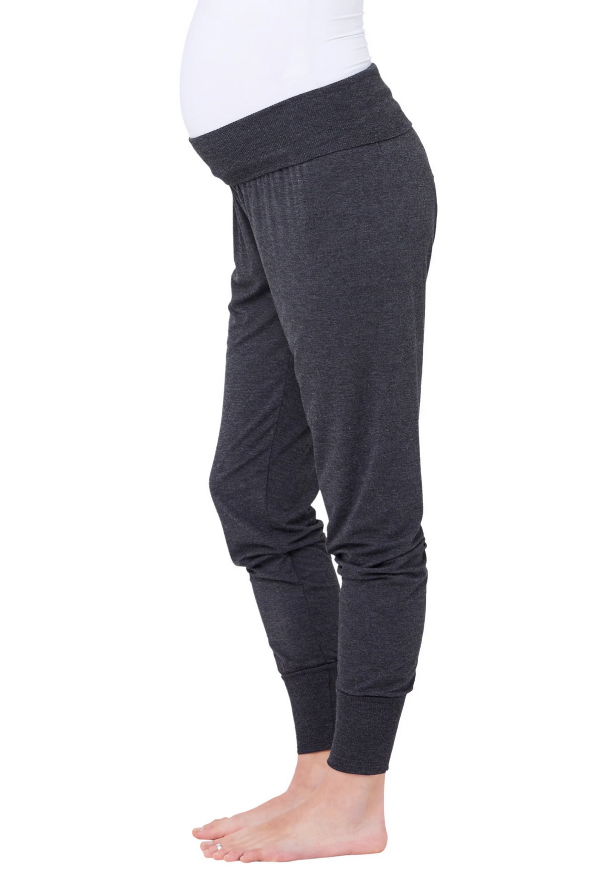 Rib-Knit Maternity Jersey Lounge Pants