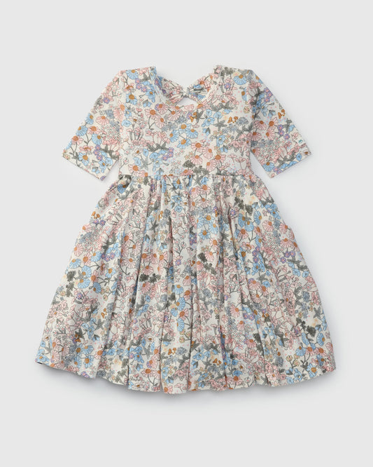 Robe patineuse à manches courtes - Jardin anglais