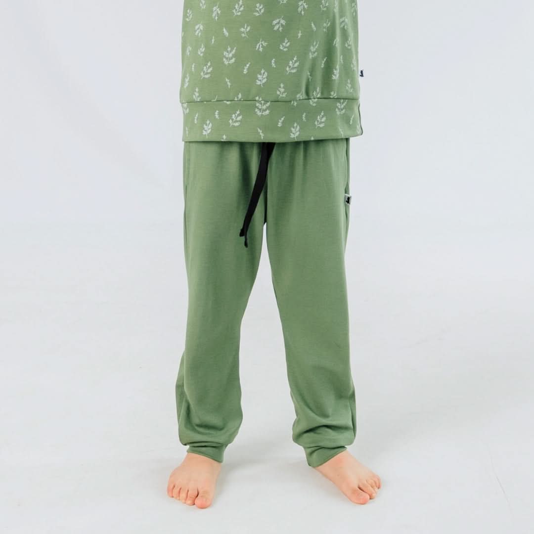 Baby/Kids' Lightweight Bamboo Joggers | Leaf Green