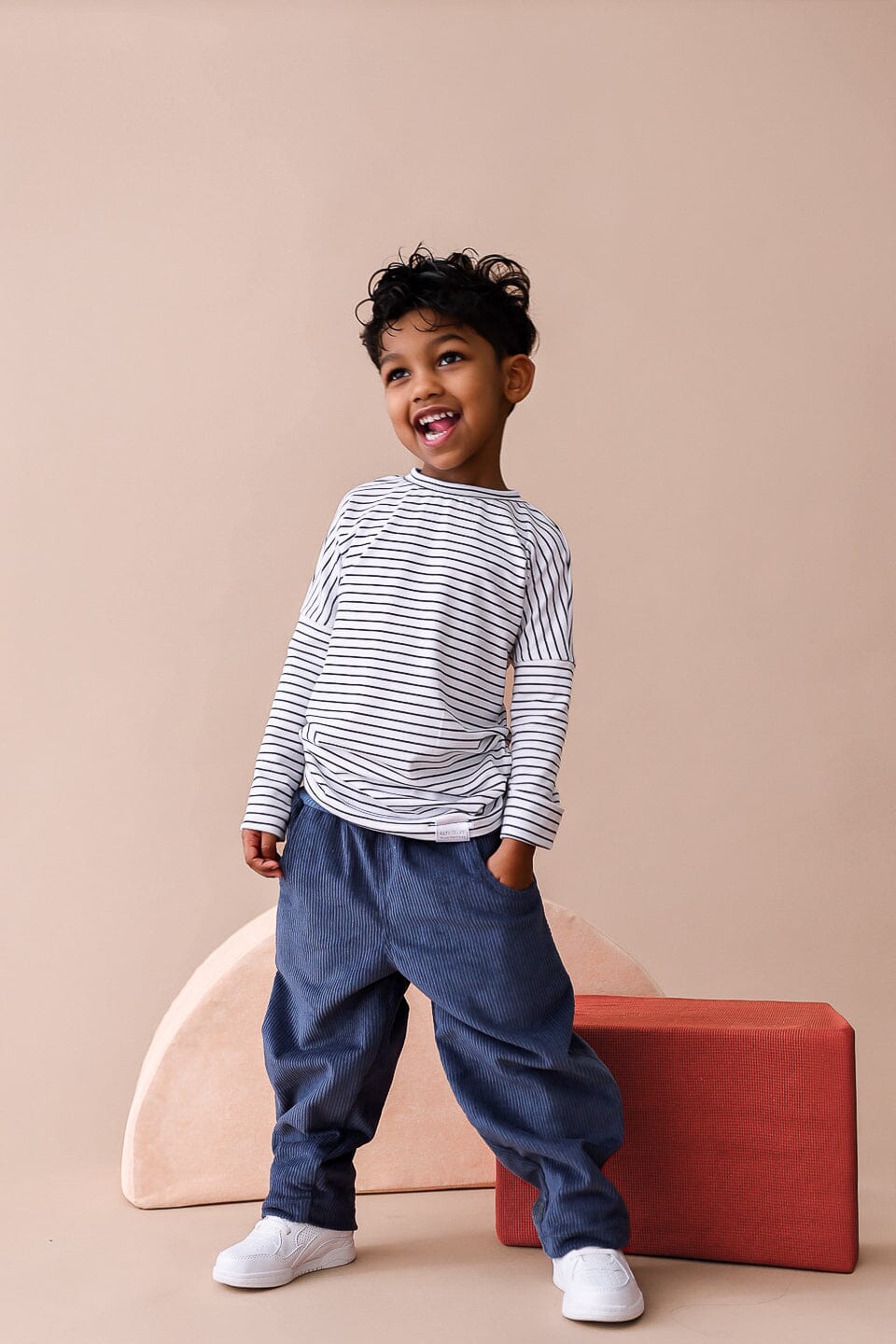 Grow With Me Shirt | Navy Stripes