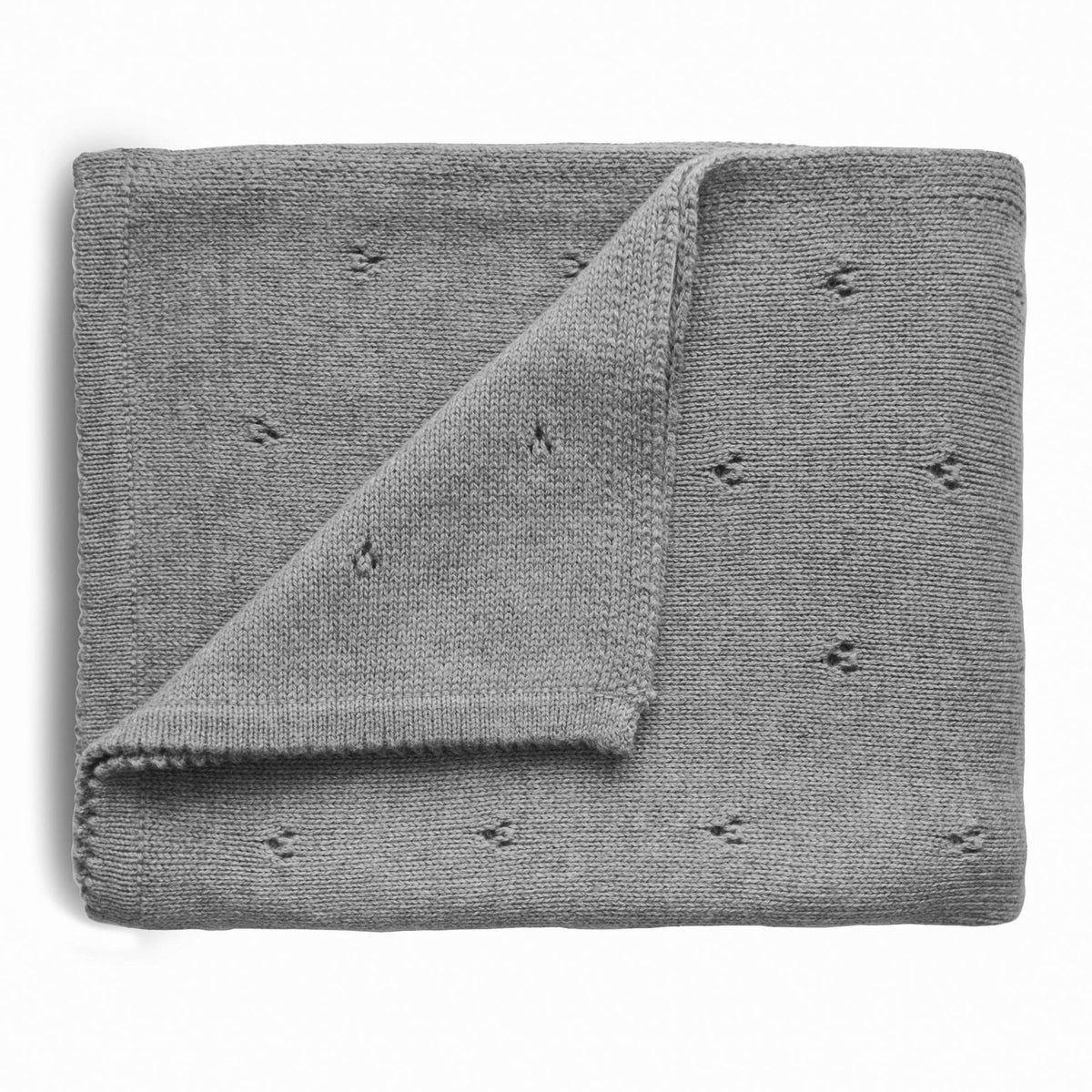 Knitted Pointelle Baby Blanket