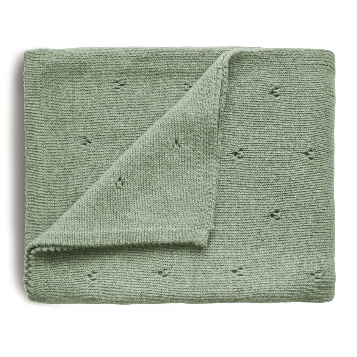 Knitted Pointelle Baby Blanket