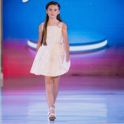 Robe de cérémonie rose Stardust pour fille