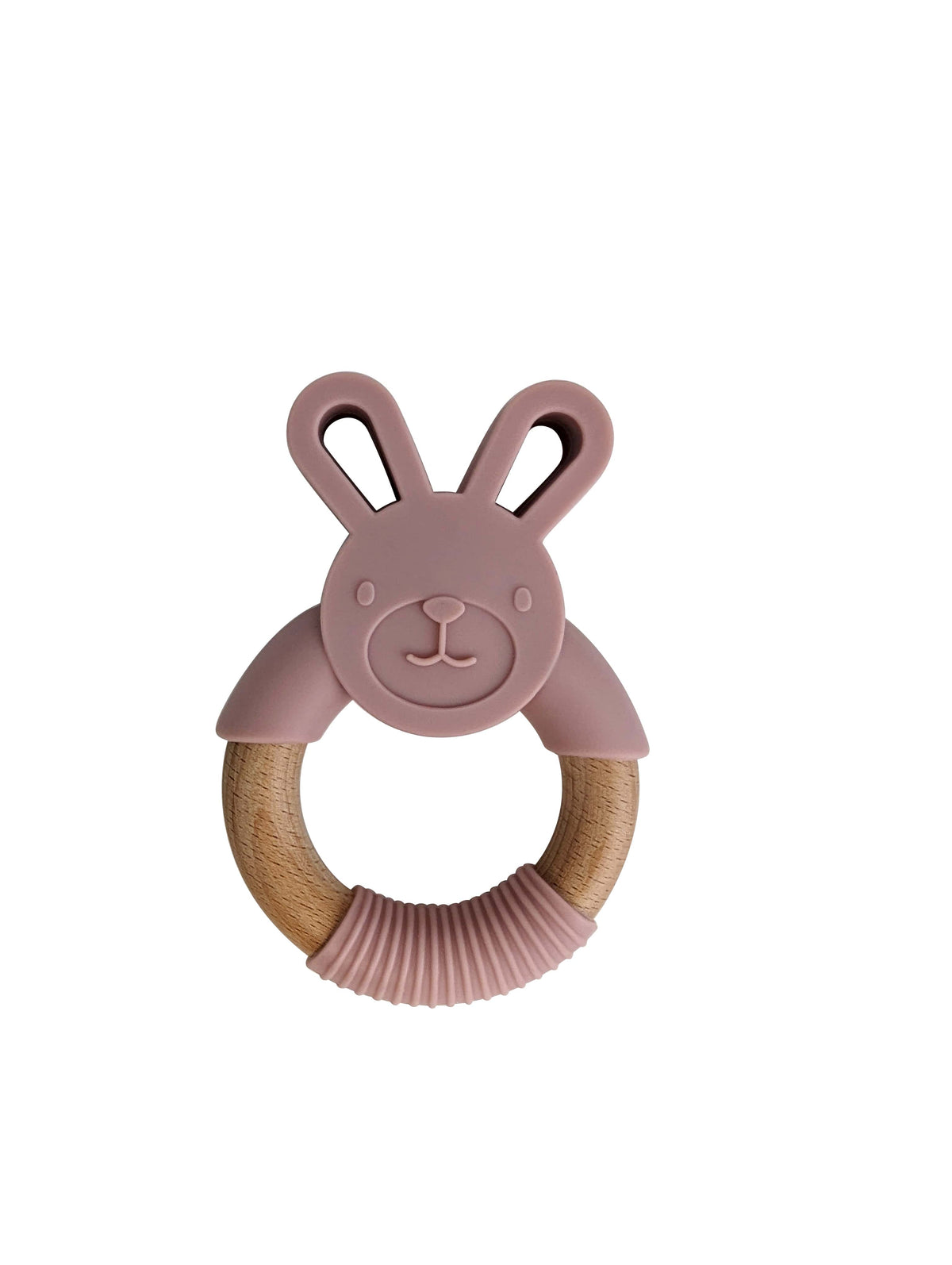 Bunny Teether | Silicone and Wooden Ring
