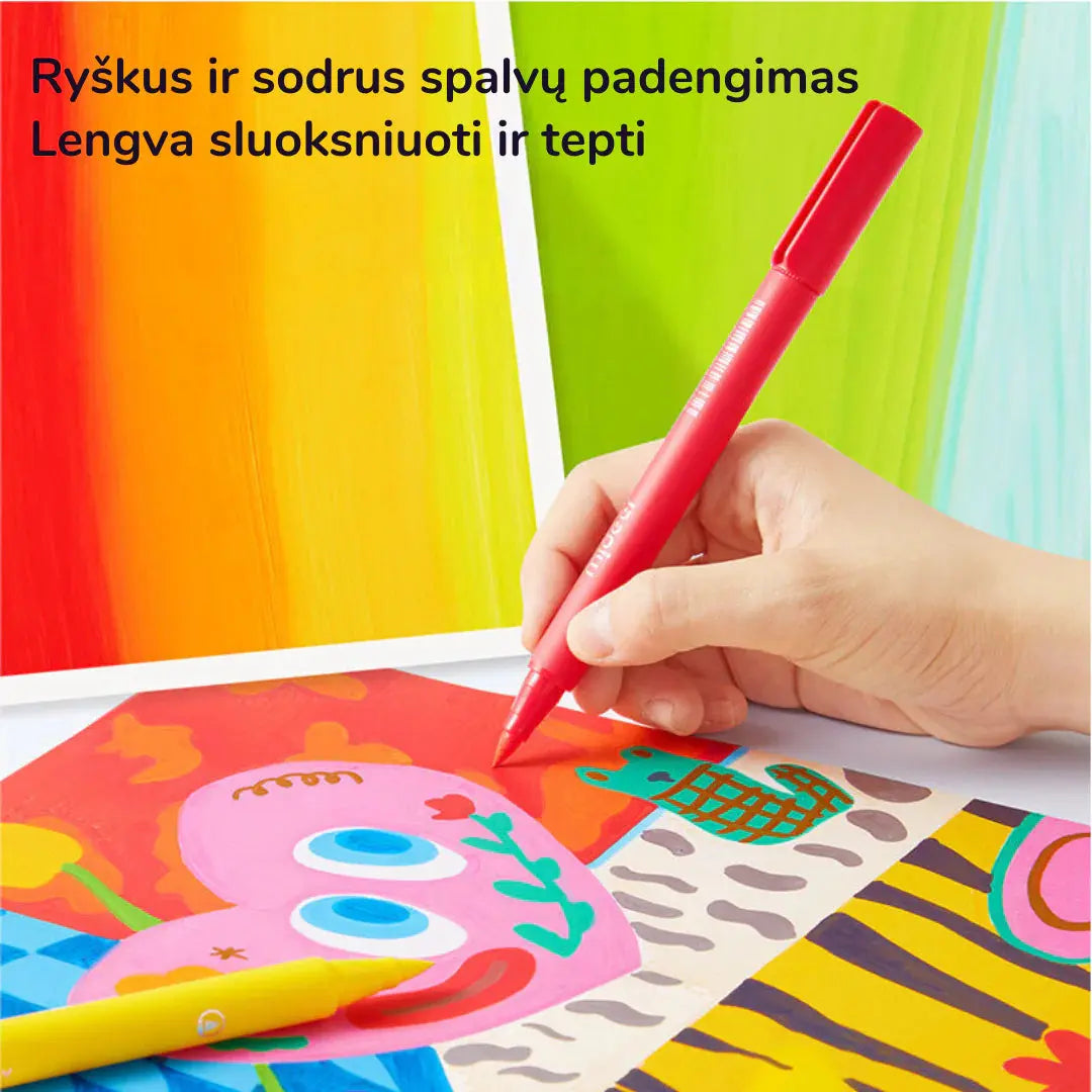 Acrylic Markers - Ultra-Soft Nib 6 Colors