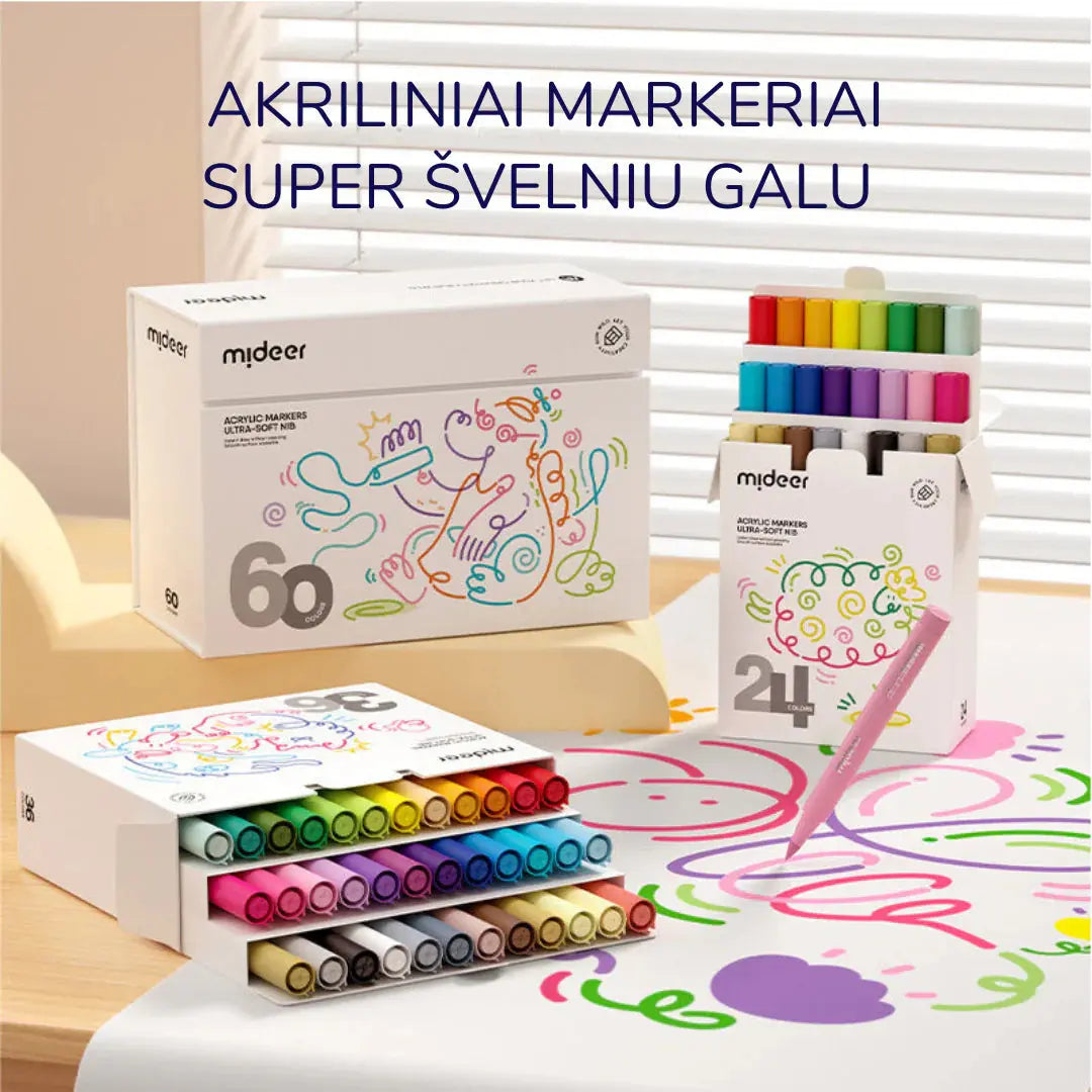 Acrylic Markers - Ultra-Soft Nib 6 Colors
