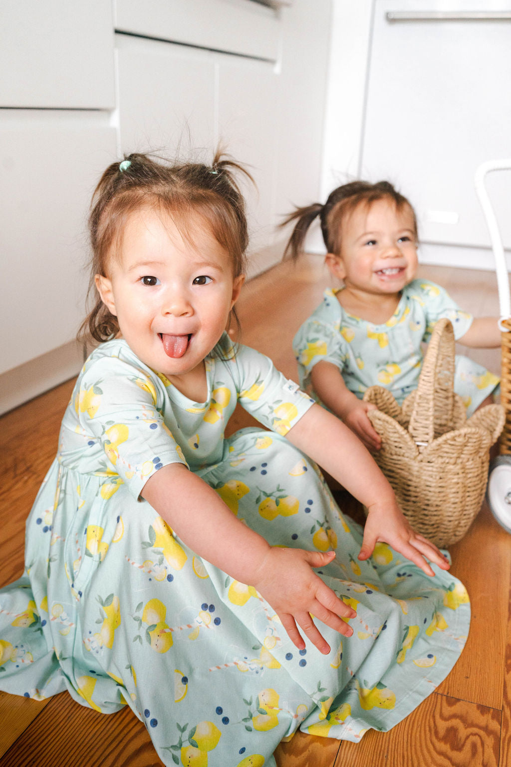 Robe patineuse à manches courtes - Lemon Squeezy