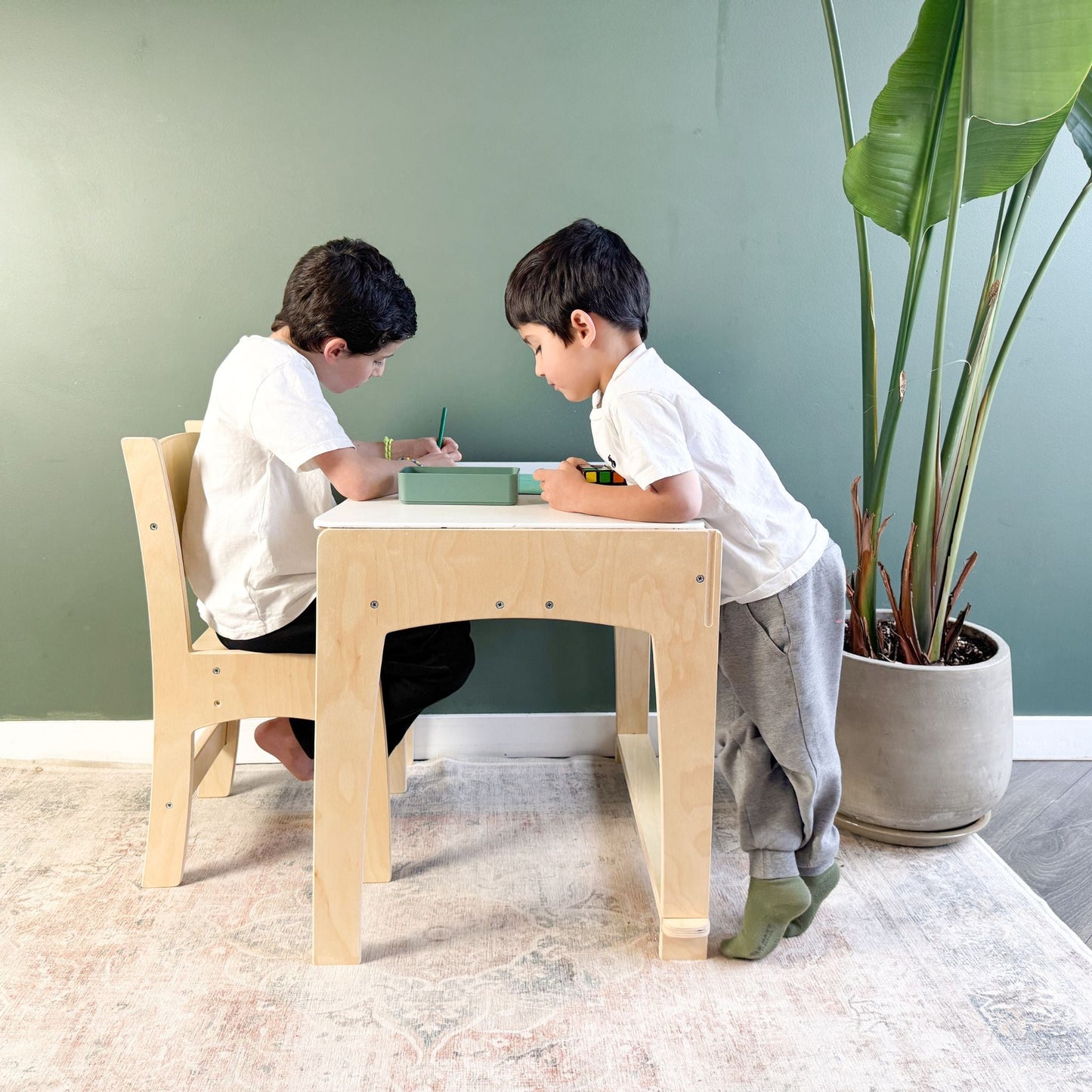 LUMEN - Bureau et chaise pour enfant | Table d'étude à hauteur réglable