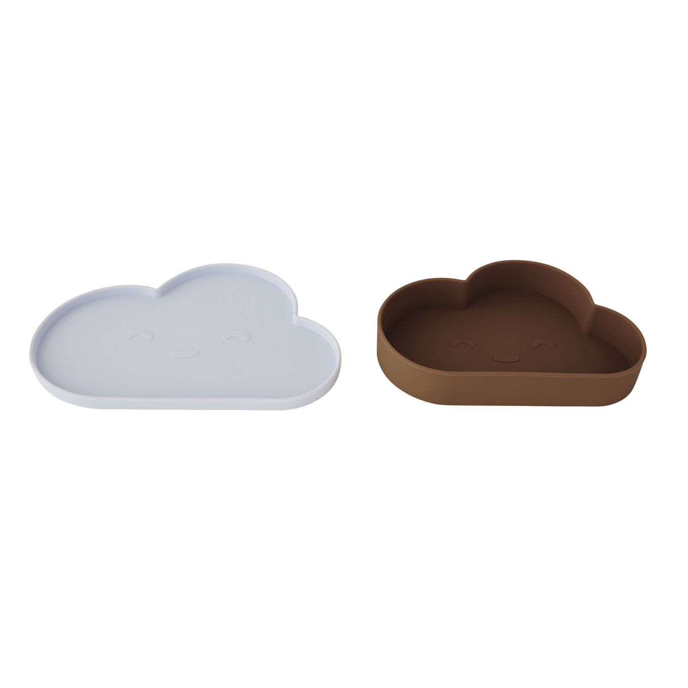 Assiette et bol nuage Chloe - Bleu glacial/Choko