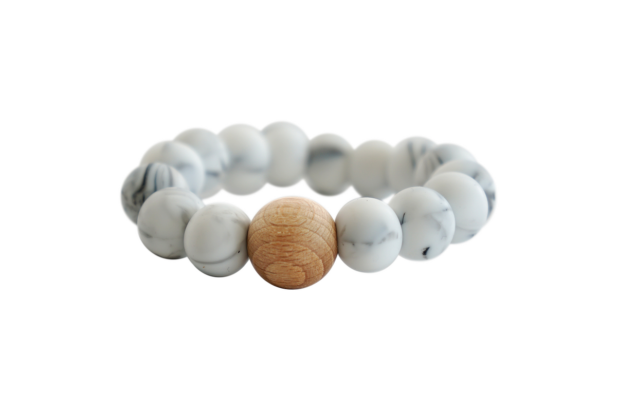 Mini Silicone and Wood Teething Ring