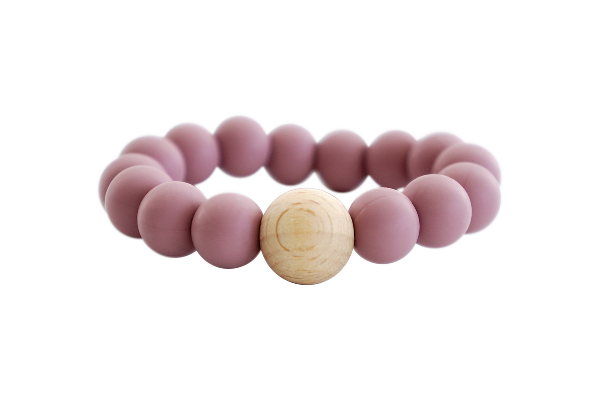 Mini Silicone and Wood Teething Ring
