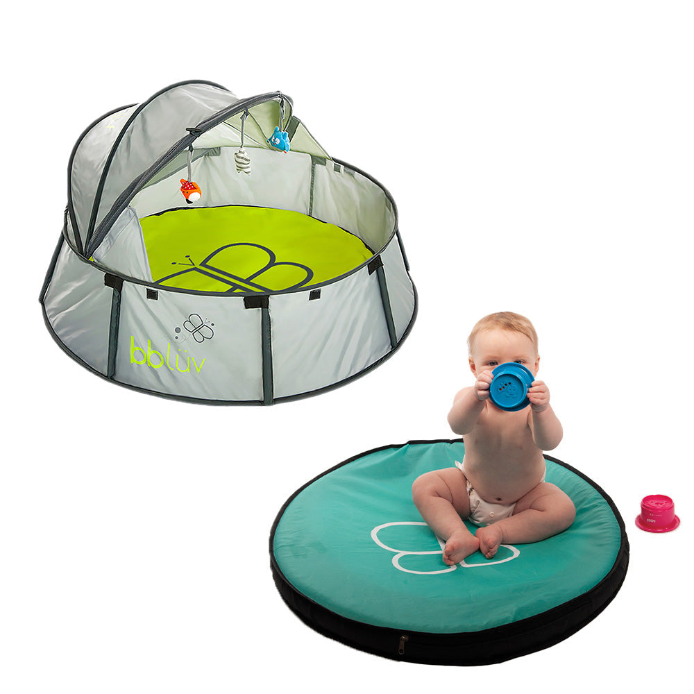 Ensemble Nidö & Spläsh : tente de voyage et de jeu et pataugeoire pour bébé
