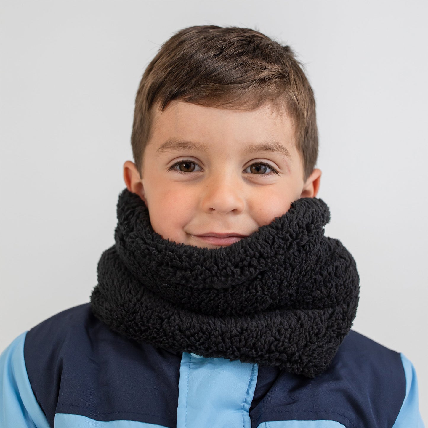 Midnight Black Plush Neck Warmer