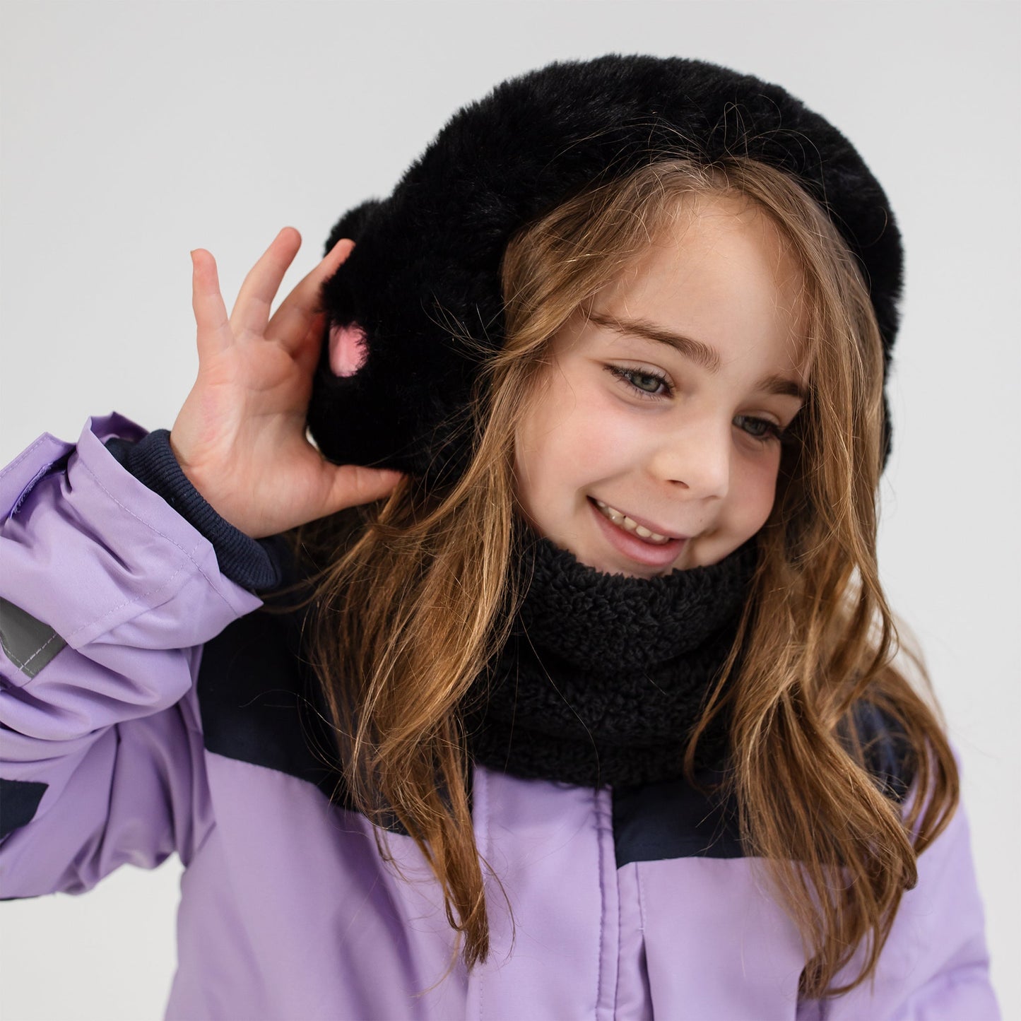 Midnight Black Plush Neck Warmer