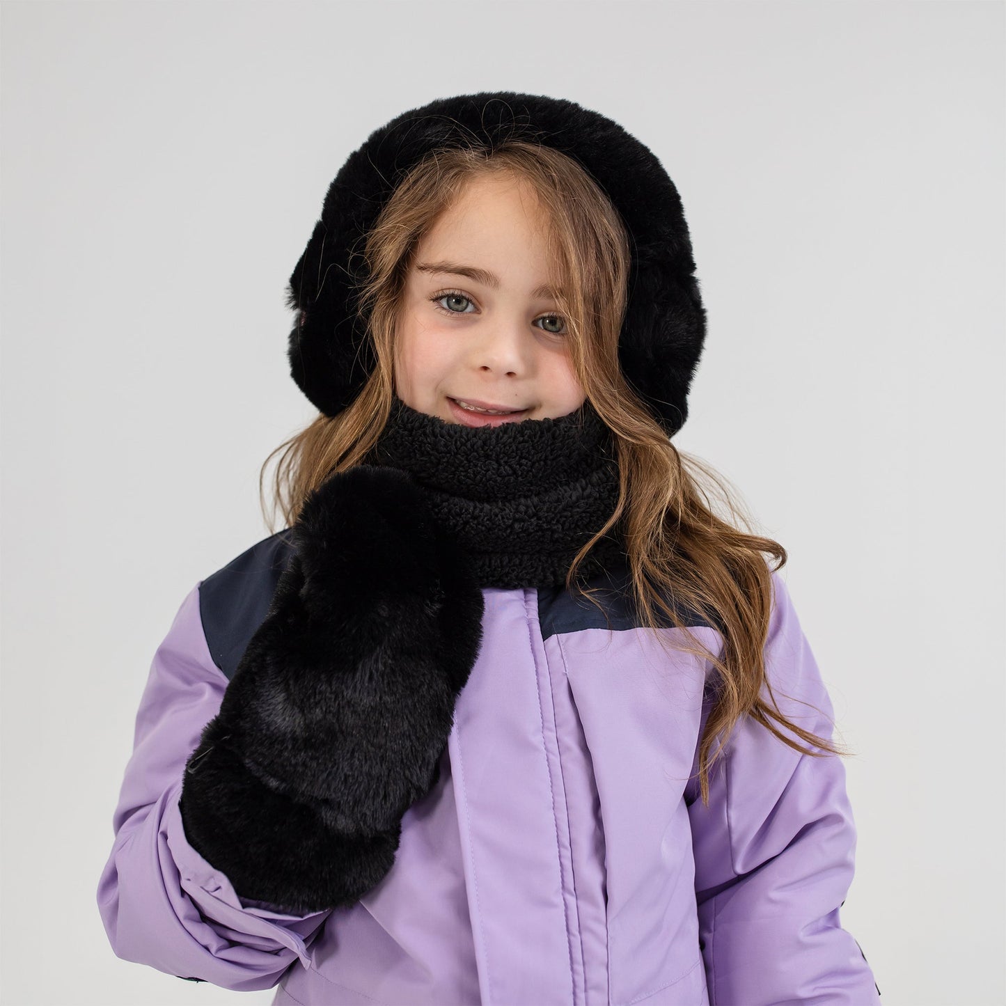 Midnight Black Plush Neck Warmer