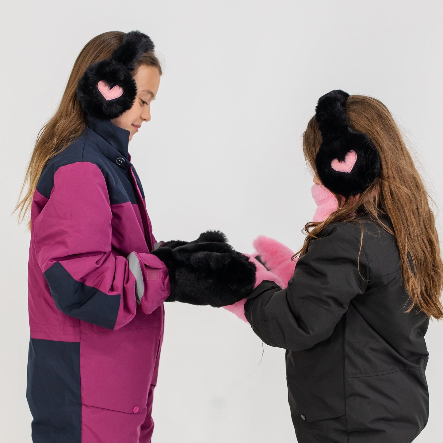 Midnight Heart Faux Fur Earmuff
