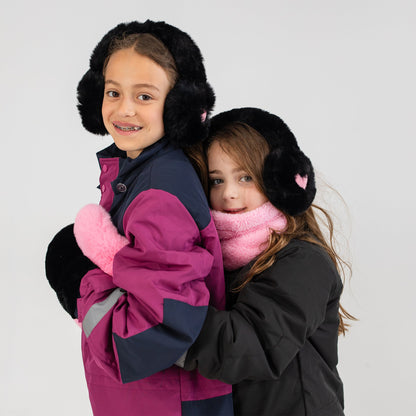 Midnight Heart Faux Fur Earmuff