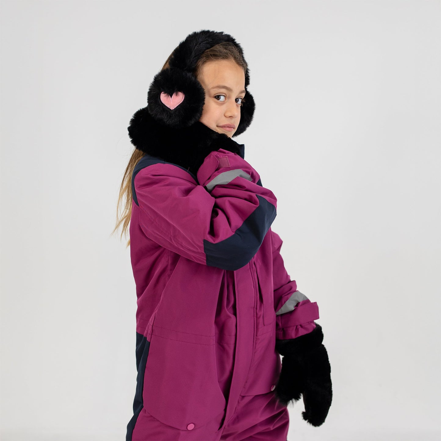 Midnight Heart Faux Fur Earmuff