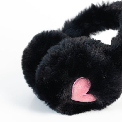 Midnight Heart Faux Fur Earmuff