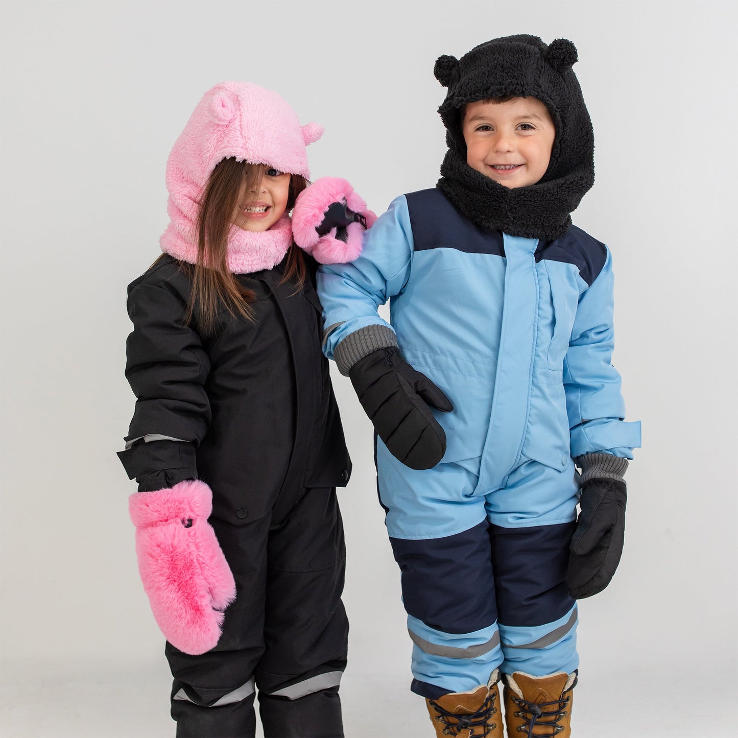 Midnight Black Plush Bear Balaclava