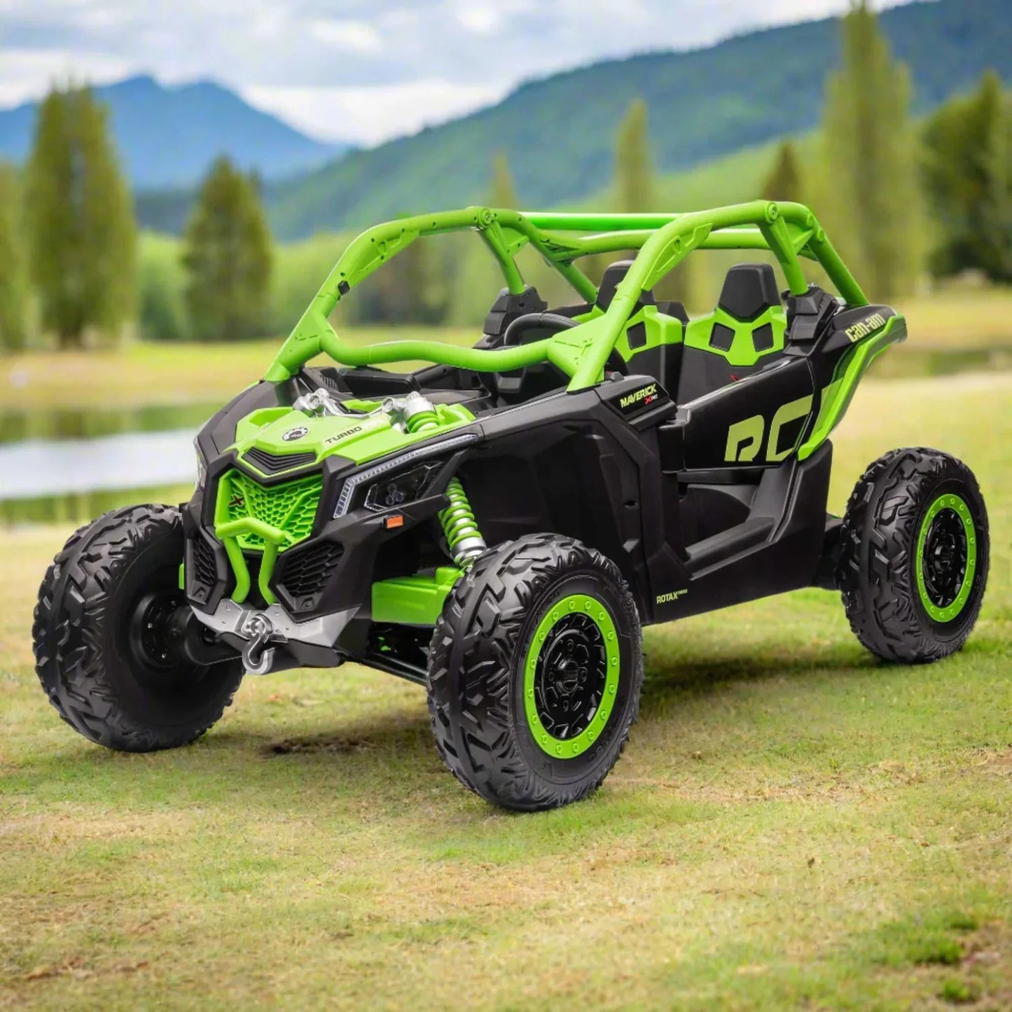 2026 2X24V CAN AM MAVERICK 4X4 2 Seater DELUXE Kids Ride On Car with Remote Control