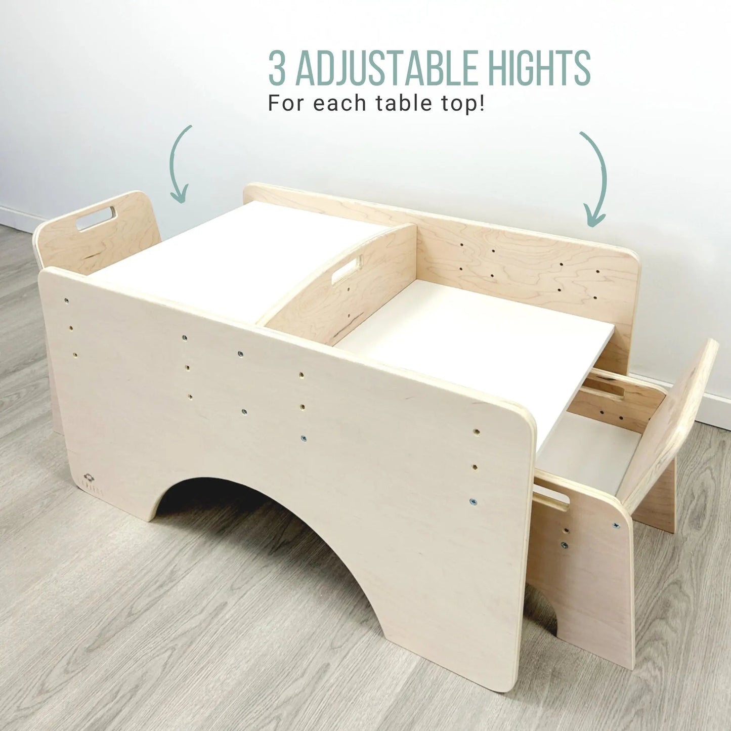 PAPAYA DOUBLE - Ensemble table et chaises Montessori réglables pour deux