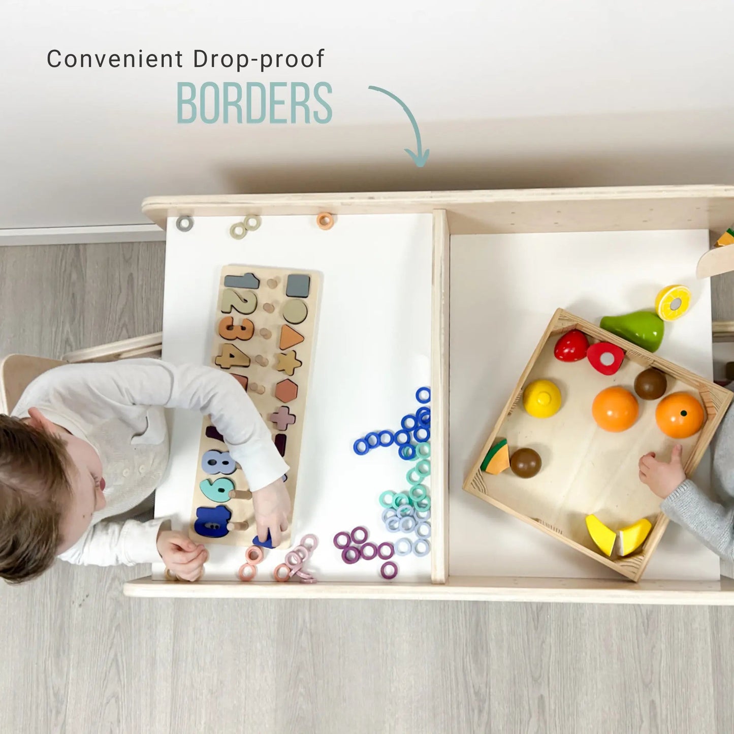 PAPAYA DOUBLE - Ensemble table et chaises Montessori réglables pour deux