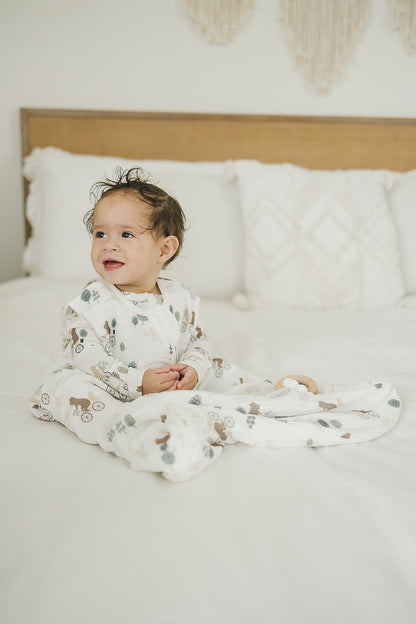 Baby Bamboo Muslin Sleep Sack 0.5 TOG - Bears on Bikes