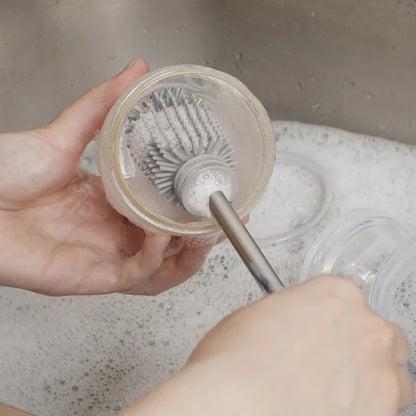 Brosse de nettoyage en silicone double embout Haakaa