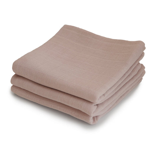 Linges en mousseline de coton biologique, paquet de 3