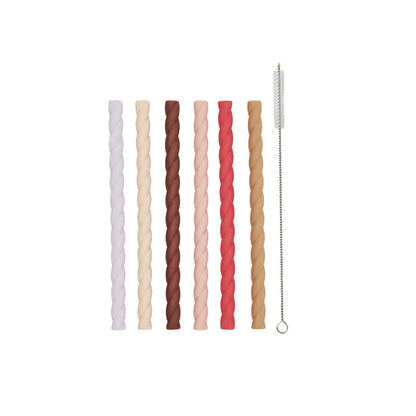 Mellow Silicone Straw - Pack of 6 - Warm colors