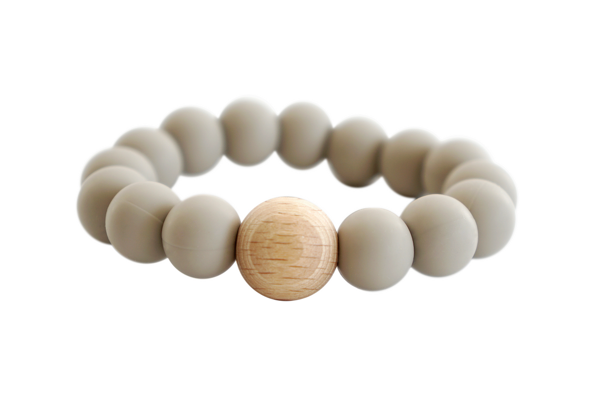 Mini Silicone and Wood Teething Ring
