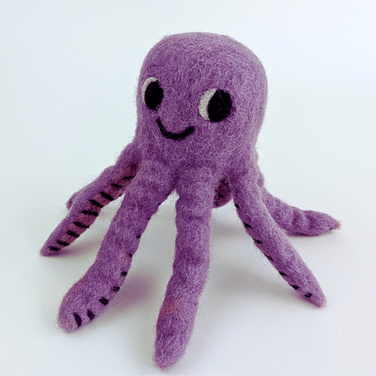 Handcrafted Felted Octopus Plush