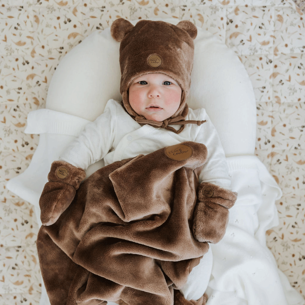 Petit coulou Minky Bear Gift Set for Baby (4 accessories)