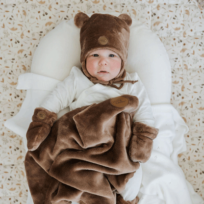 Petit coulou Minky Bear Gift Set for Baby (4 accessories)