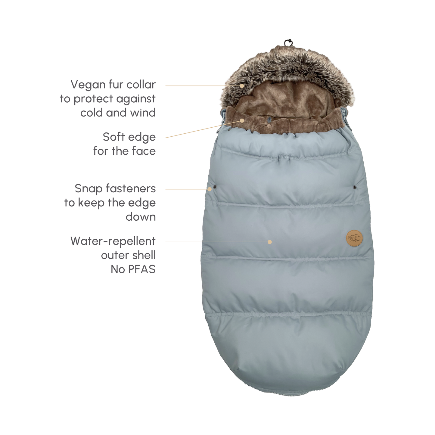 Petit coulou Footmuff cover for pram and stroller (-30°C to 10°C)