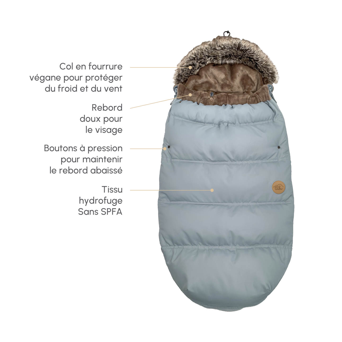 Petit coulou Footmuff cover for pram and stroller (-30°C to 10°C)
