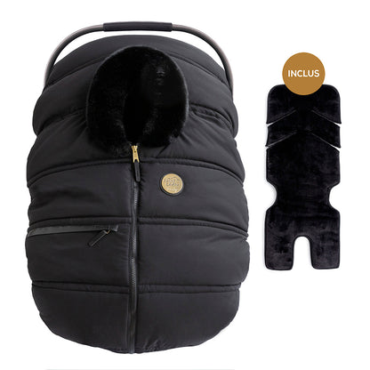 Petit coulou Luxury set: 3-season car seat cover & insulating base (-30°C to 15°C)