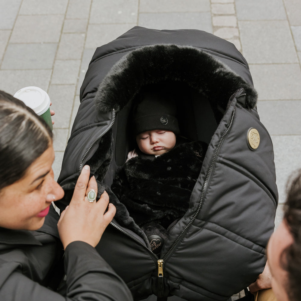 Petit coulou Luxury set: 3-season car seat cover & insulating base (-30°C to 15°C)