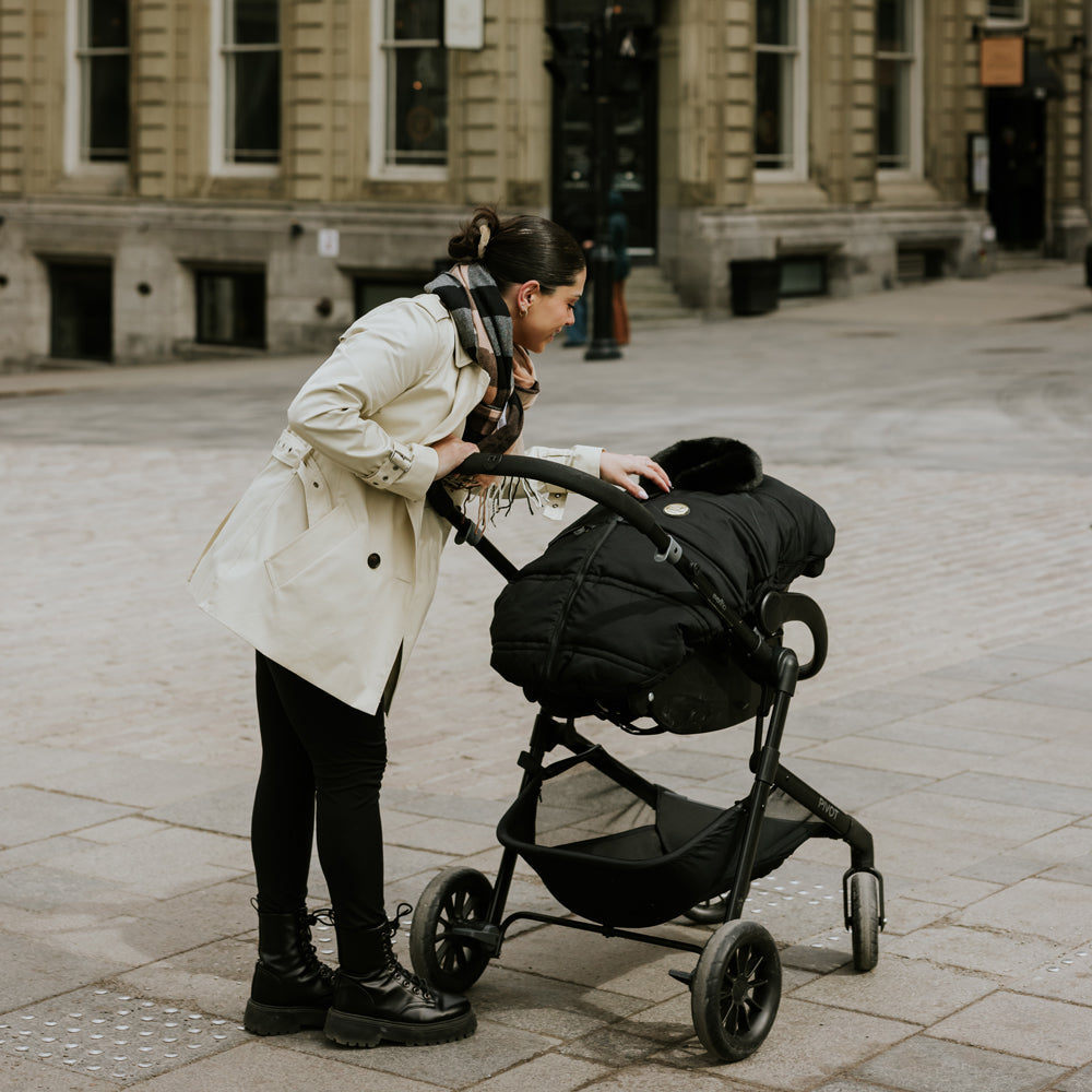Petit coulou Luxury set: 3-season car seat cover & insulating base (-30°C to 15°C)